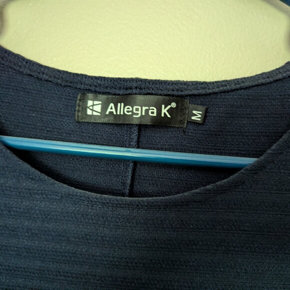 Allegra K Women's Fall Dress Long Sleeve Round Neck A Line Basic - Picture 5 of 5